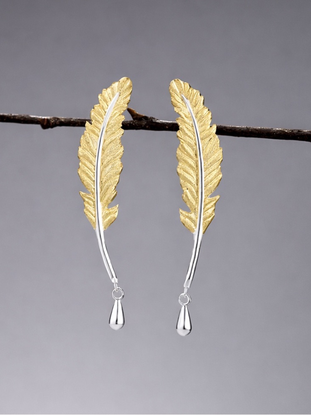 Artisan Handmade 925 Silver Leaf The Zetana Earrings